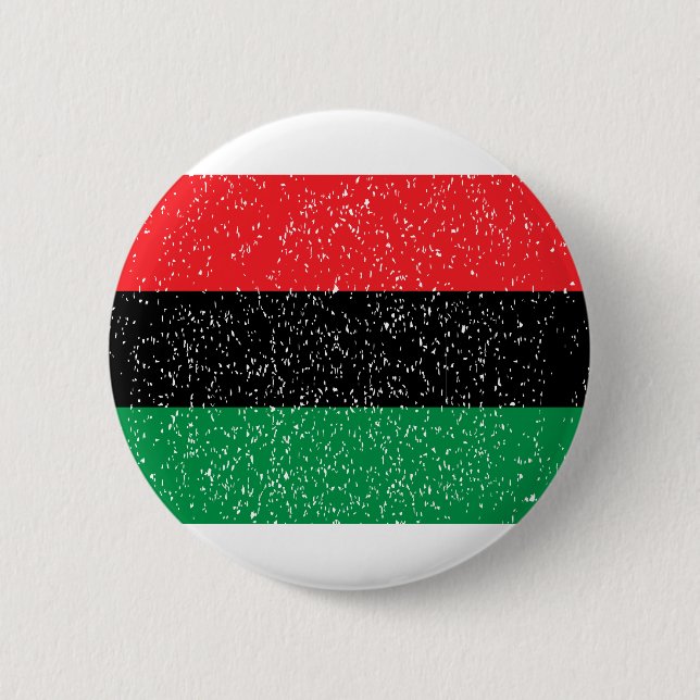 Pan African flag, Afro American Black history Button (Front)