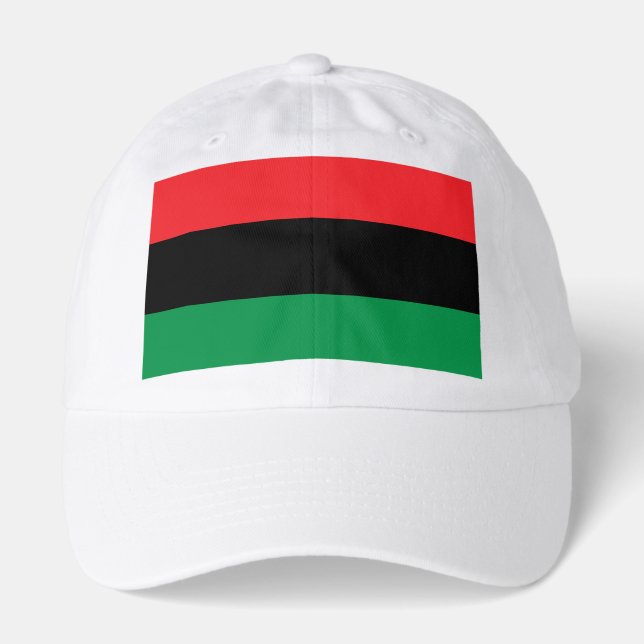 Pan African flag, Afro American Black history Hat (Front)