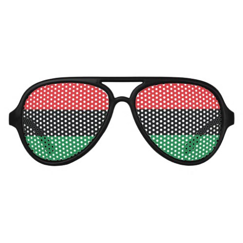 Pan African Flag Aviator Sunglasses