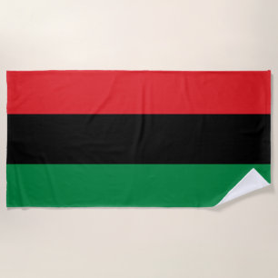 Pan-African Flag Beach Towel