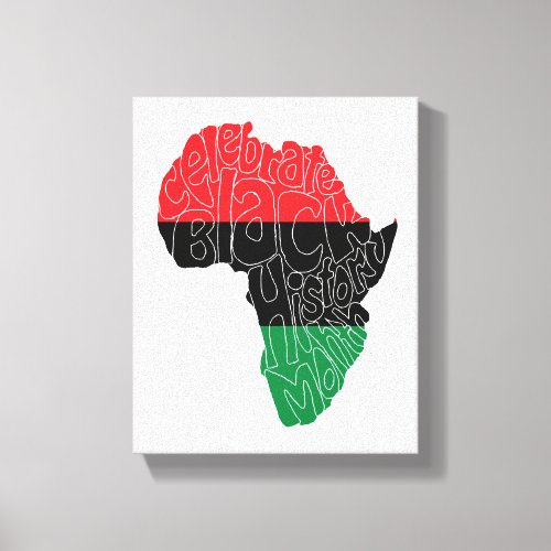 Pan African Flag Black History Month Art Design Canvas Print