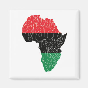 Pan African Flag Black History Month Art Design Magnet