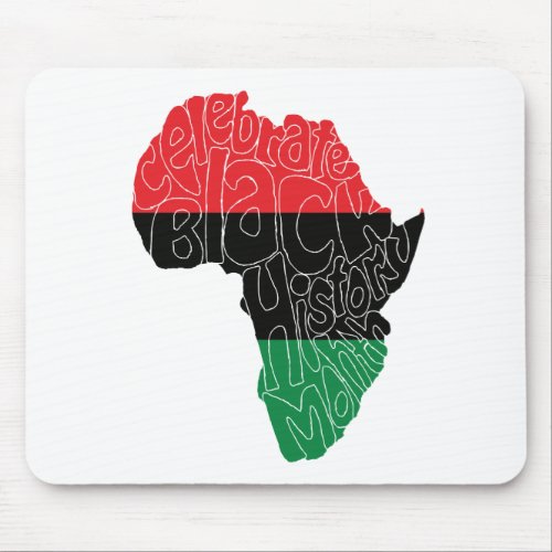 Pan African Flag Black History Month Art Design Mouse Pad