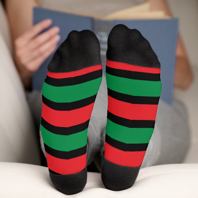 Pan African Flag Crew Socks (Bottom)