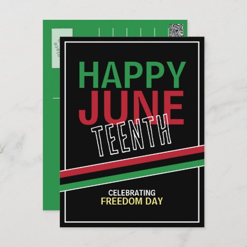 Pan_African flag Design Juneteenth Celebration Postcard