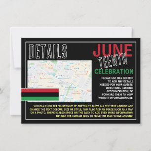 Pan-African flag Design, Juneteenth Detail Card