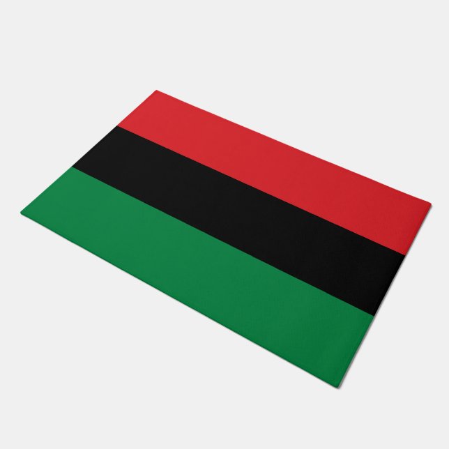 Pan-African Flag Doormat (Angled)
