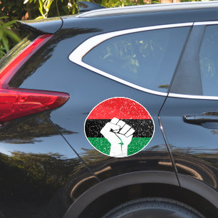 Pan African flag Fist, Afro American Black history Sticker
