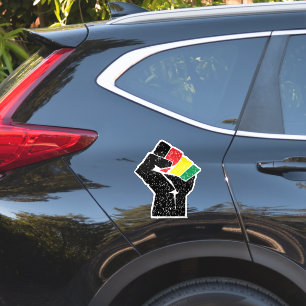 Pan African flag Fist, Afro American Black history Sticker
