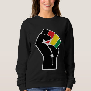 Pan African flag Fist, Afro American Black history Sweatshirt
