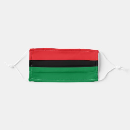 Pan African Flag, Happy Kwanzaa Adult Cloth Face Mask (Front, Folded)
