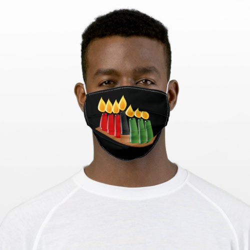 Pan African Flag Happy Kwanzaa Adult Cloth Face Mask