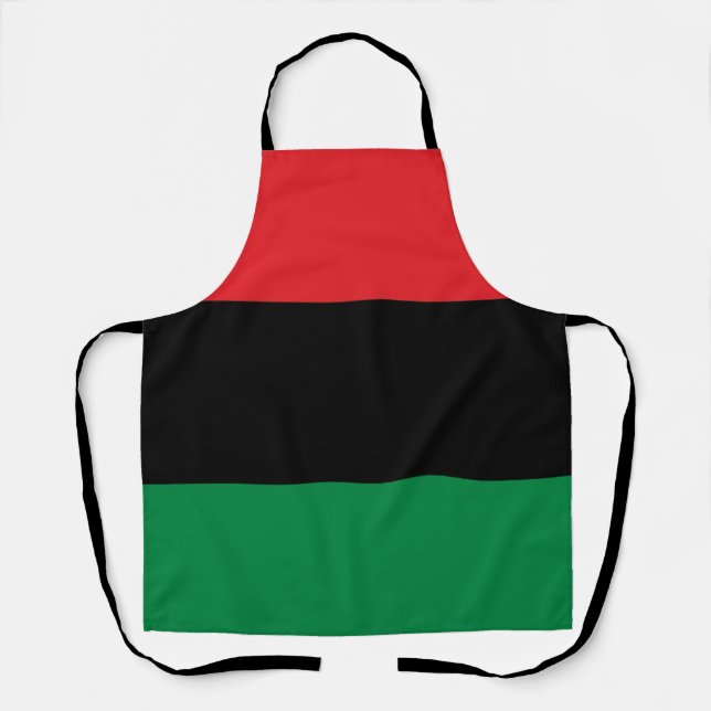 Pan African Flag, Happy Kwanzaa All-Over Apron (Front)
