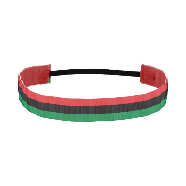 Pan African Flag, Happy Kwanzaa Athletic Headband (Front)