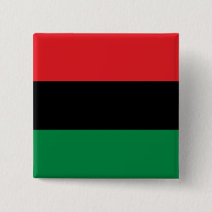 Pan African Flag, Happy Kwanzaa Button
