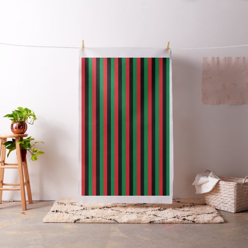 Pan African Flag, Happy Kwanzaa Fabric