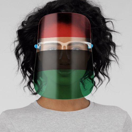 Pan African Flag Happy Kwanzaa Face Shield