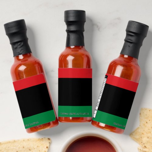 Pan African Flag Happy Kwanzaa Hot Sauces