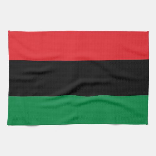Pan African Flag Happy Kwanzaa Kitchen Towel