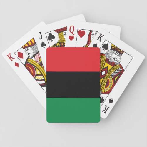 Pan African Flag Happy Kwanzaa Playing Cards