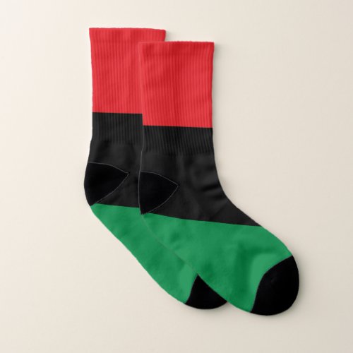 Pan African Flag Happy Kwanzaa Socks