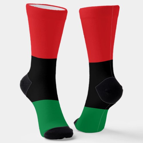 Pan African Flag Happy Kwanzaa Socks