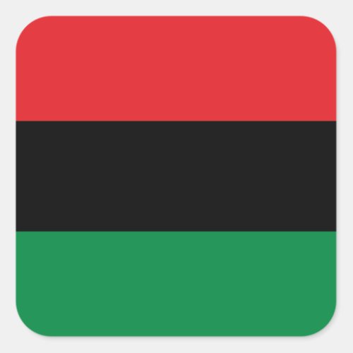 Pan African Flag Happy Kwanzaa Square Sticker