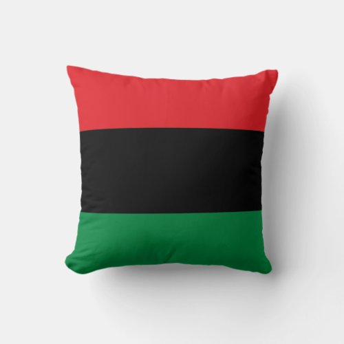 Pan African Flag Happy Kwanzaa Throw Pillow