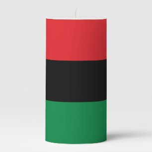 Pan African Flag, Kwanzaa & Unia Flag Symbol Pillar Candle