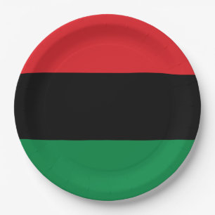 Pan-African Flag Paper Plates