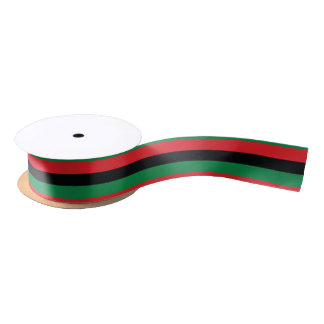 Pan African Flag Satin Ribbon