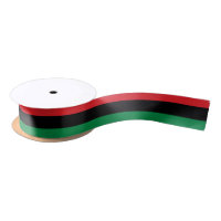 Pan-African Flag Satin Ribbon