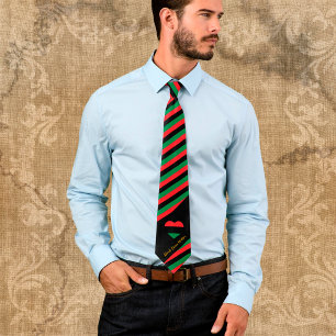 Pan African Flag Stripes, Unia Flag Symbol Kwanzaa Neck Tie