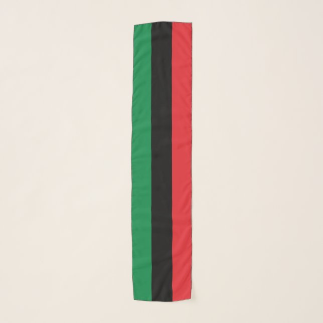 Pan African Flag & Unia Flag fashion / Kwanzaa Scarf (Front)