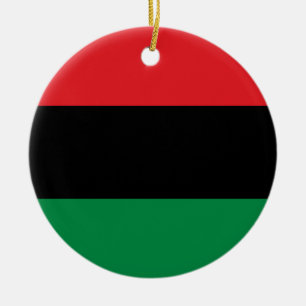 Pan African Flag & Unia Flag Symbol / Kwanzaa Ceramic Ornament