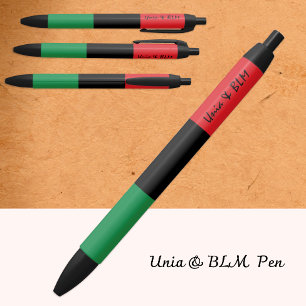 Pan African Flag & UNIA flag symbol / Kwanzaa Pen