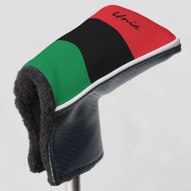 Pan African Flag & UNIA golfing / Sports Golf Head Cover (3/4 Front)