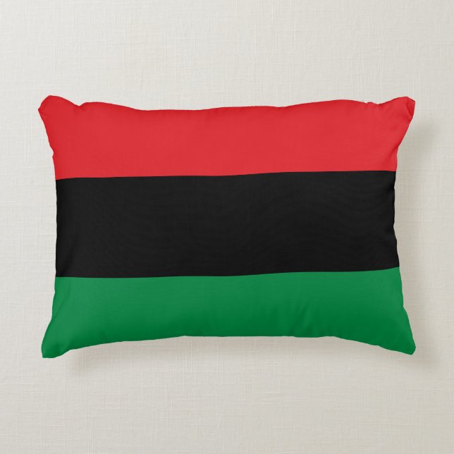 Pan African Flag & Unia Symbol / sports fan Accent Pillow (Front)