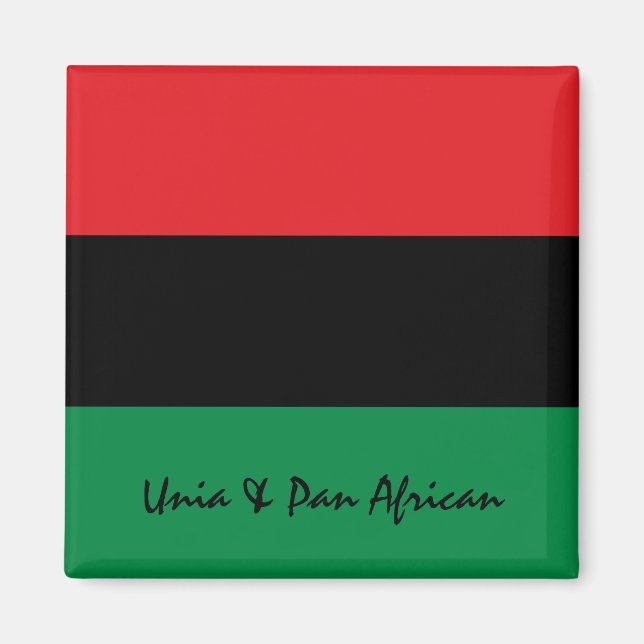 Pan African Flag & Unia Symbol / sports fan Magnet (Front)