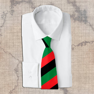 Pan African Flag & Unia Symbol / sports fan Neck Tie