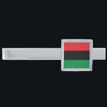 Pan African Flag & Unia Symbol / sports fan Silver Finish Tie Bar<br><div class="desc">Tie Bar (Business): Pan African flag symbol - UNIA / A horizontal triband of red,  black,  and green. The Pan-African flag—also known as the Afro-American flag,  Black Liberation flag,  UNIA flag. Often used with Black Lives Matter movement.</div>