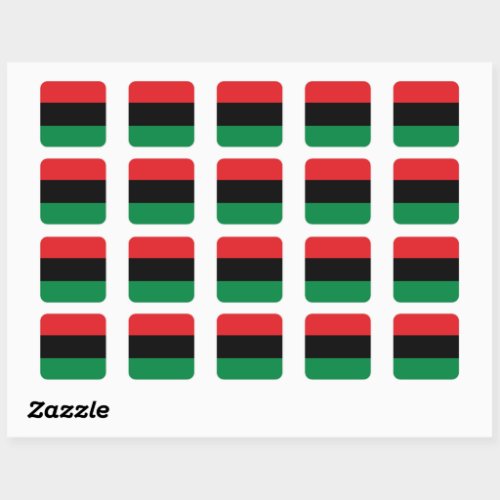 Pan African Flag  Unia Symbol  sports fan Square Sticker