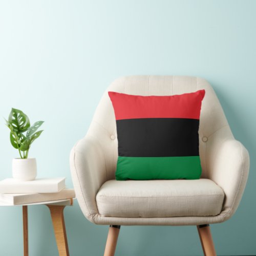 Pan African Flag  UNIA Symbol  sports fan Throw Pillow