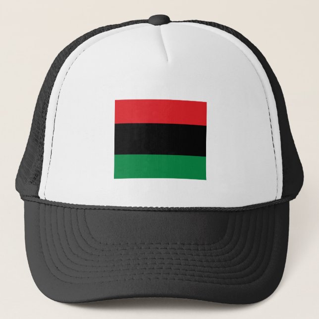 Pan African Flag & Unia Symbol / sports fan Trucker Hat (Front)