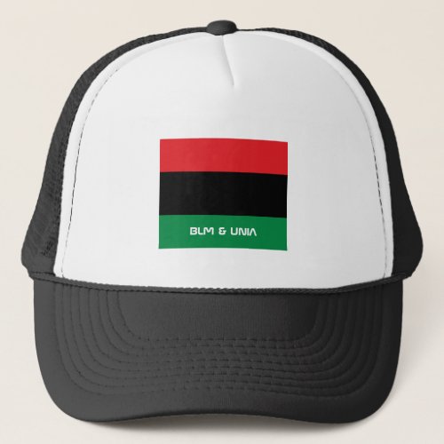 Pan African Flag  UNIA Symbol  sports fan Trucker Hat