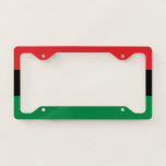 Pan African Flag & Unia Symbol / sports fans License Plate Frame<br><div class="desc">License Plates / Car plates: Pan African flag symbol - UNIA / A horizontal triband of red,  black,  and green. The Pan-African flag—also known as the Afro-American flag,  Black Liberation flag,  UNIA flag. Often used with Black Lives Matter movement.</div>