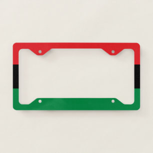 Pan African Flag & Unia Symbol / sports fans License Plate Frame