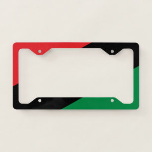 Pan African Flag & UNIA Symbol / sports fans License Plate Frame