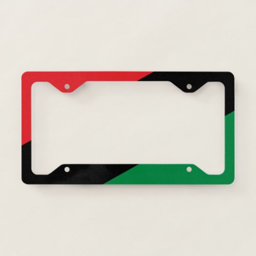 Pan African Flag  UNIA Symbol  sports fans License Plate Frame