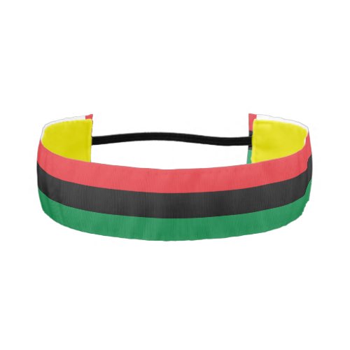 Pan African Flag  UNIA Symbol Wide Athletic Headband